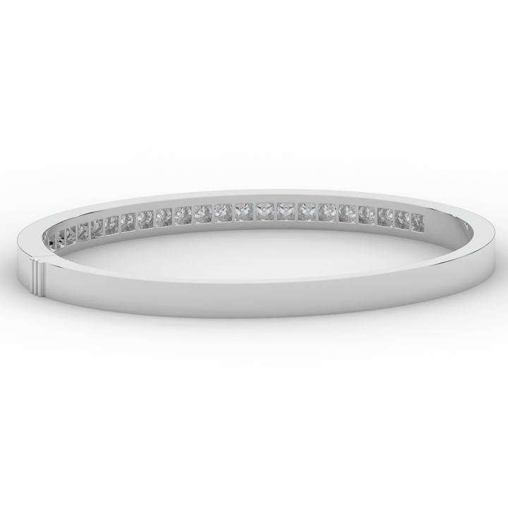 1.25CT.TW ROUND LAB DIAMOND BANGLE - Nazarelle