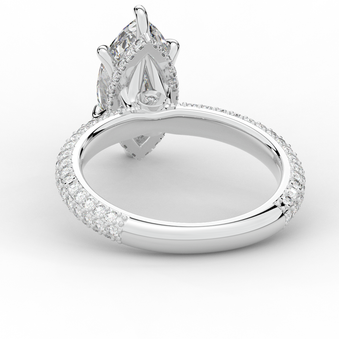 2.60CT.TW MARQUISE LAB DIAMOND ENGAGEMENT RING - Nazarelle