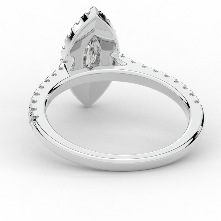 0.80CT.TW MARQUISE LAB DIAMOND HALO ENGAGEMENT RING - Nazarelle