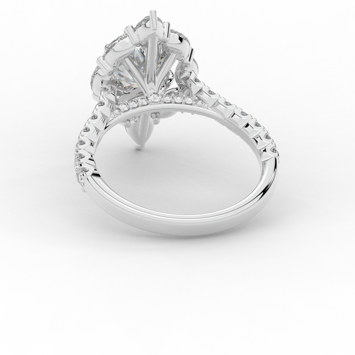 2.75CT.TW OVAL LAB DIAMOND HALO ENGAGEMENT RING - Nazarelle