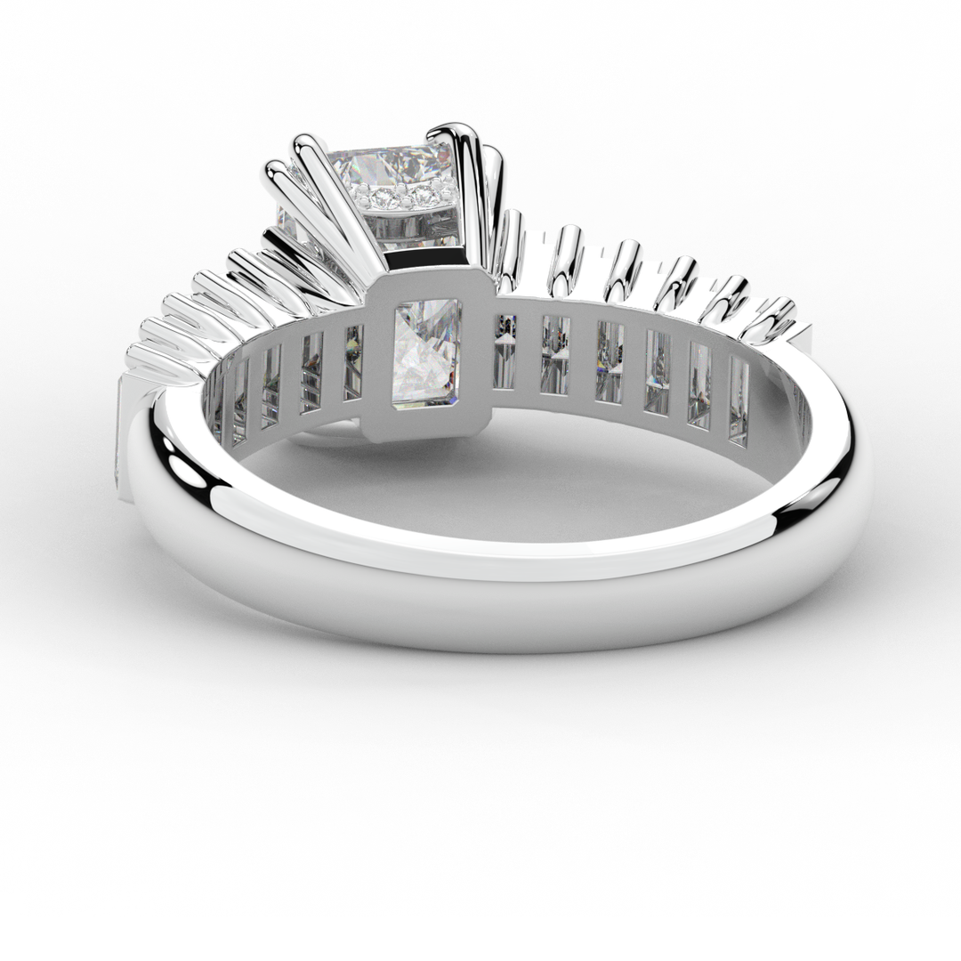 2.60CT.TW RADIANT LAB DIAMOND ENGAGEMENT RING - Nazarelle