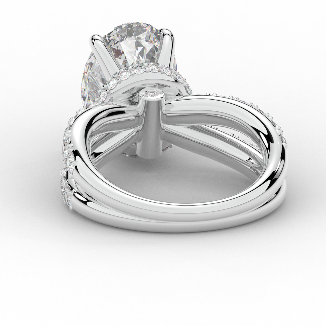6.25CT.TW OVAL LAB DIAMOND ENGAGEMENT RING - Nazarelle