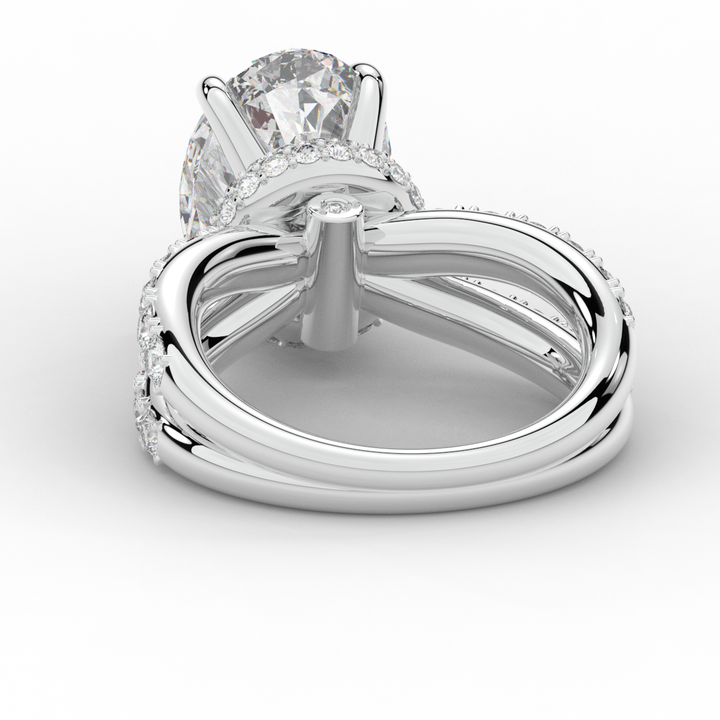 6.25CT.TW OVAL LAB DIAMOND ENGAGEMENT RING - Nazarelle