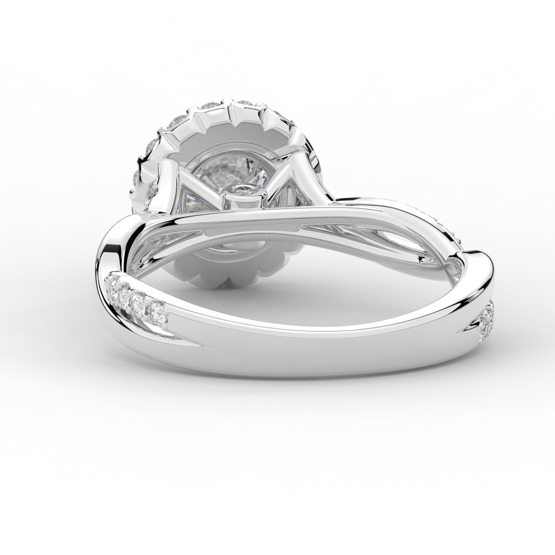 1.30CT.TW ROUND LAB DIAMOND ENGAGEMENT RING - Nazarelle