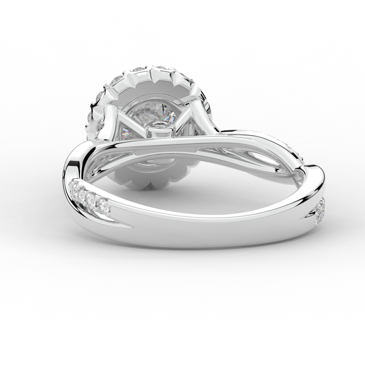1.30CT.TW ROUND LAB DIAMOND ENGAGEMENT RING - Nazarelle