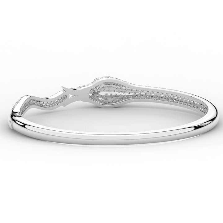 2.00CT.TW ROUND AND PEAR LAB DIAMOND SNAKE BANGLE - Nazarelle