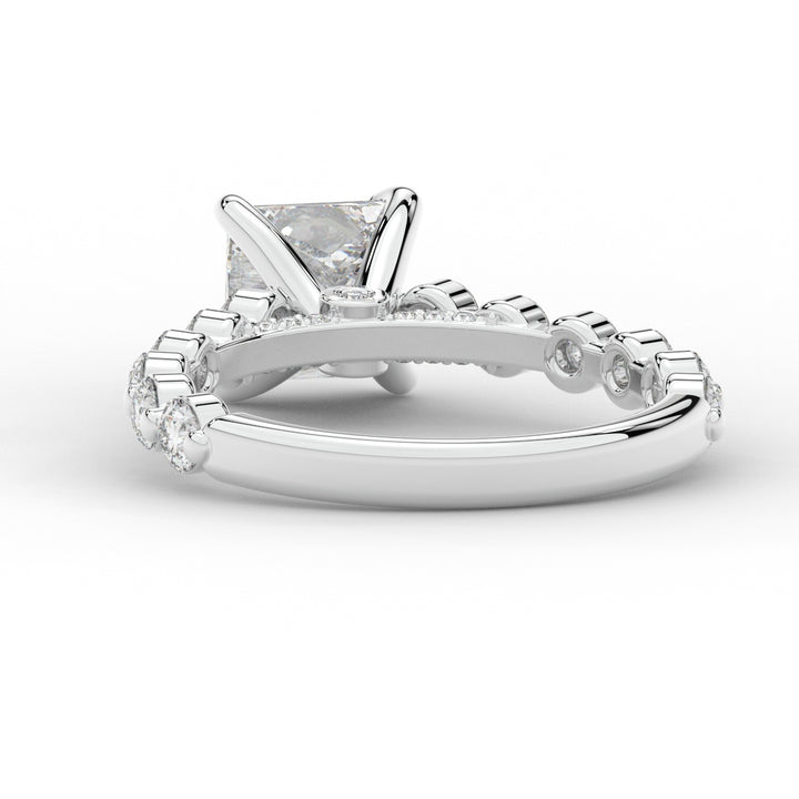 3.90CT.TW PRINCESS LAB DIAMOND ENGAGEMENT RING - Nazarelle