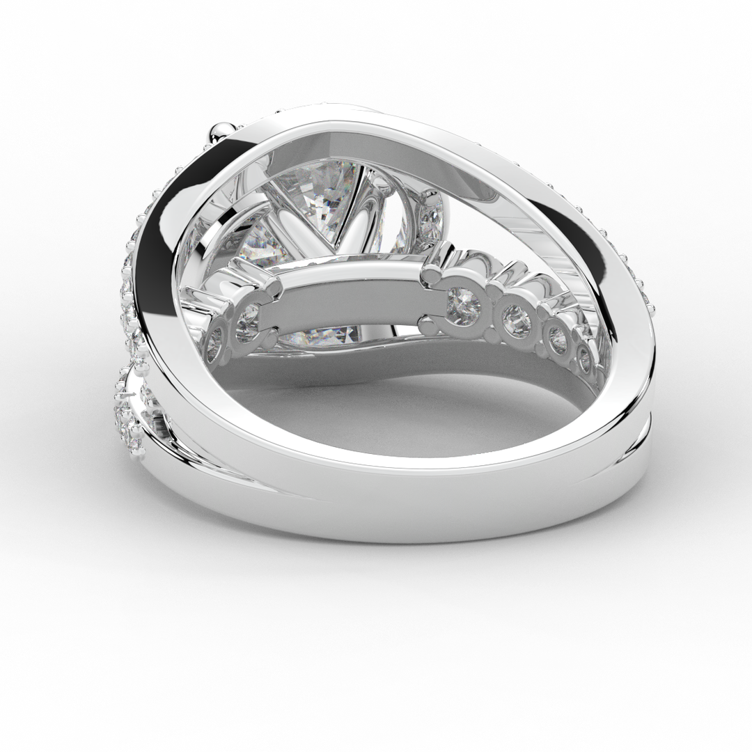 3.30CT.TW CUSHION LAB DIAMOND ENGAGEMENT RING - Nazarelle