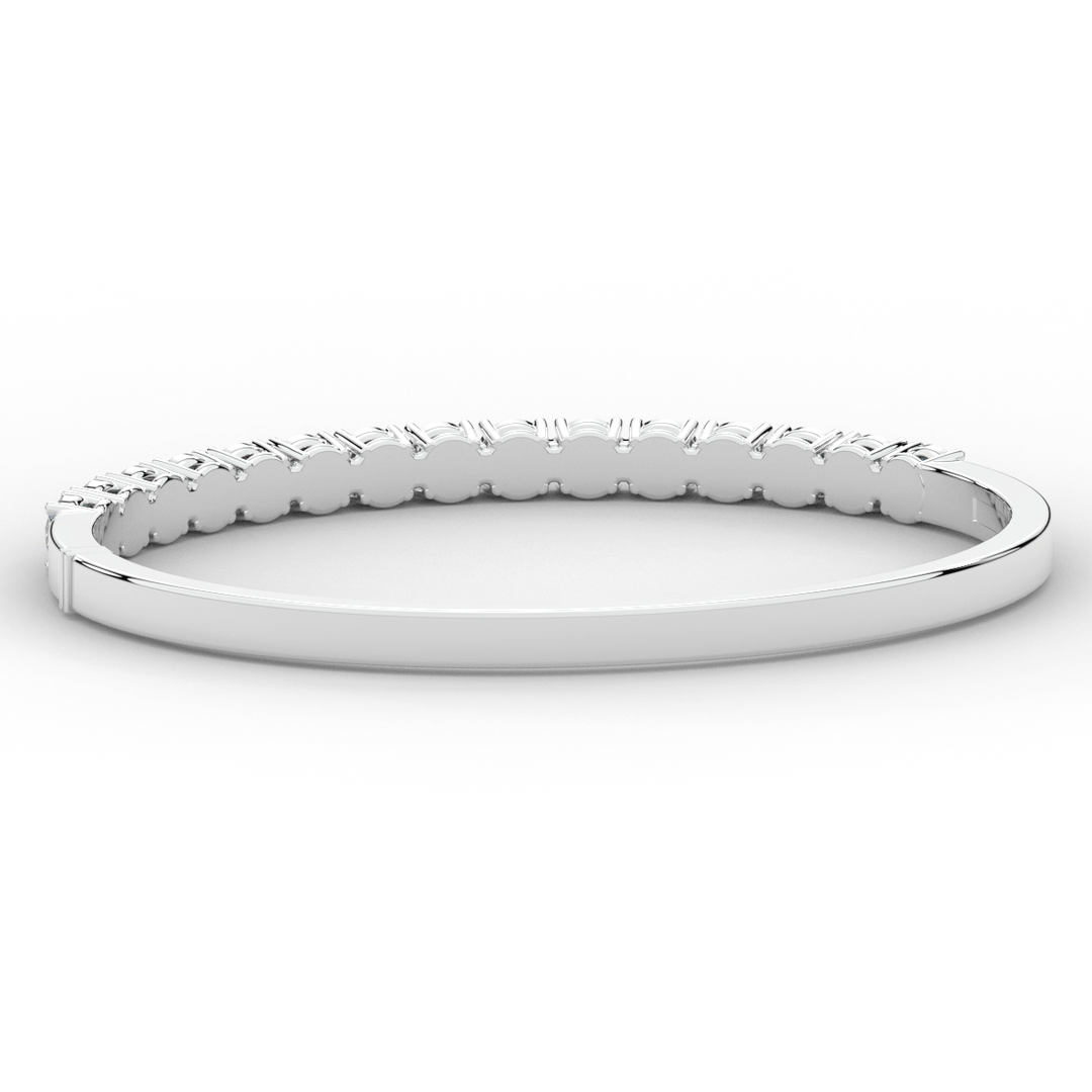 4.70CT.TW ROUND LAB DIAMOND BANGLE - Nazarelle
