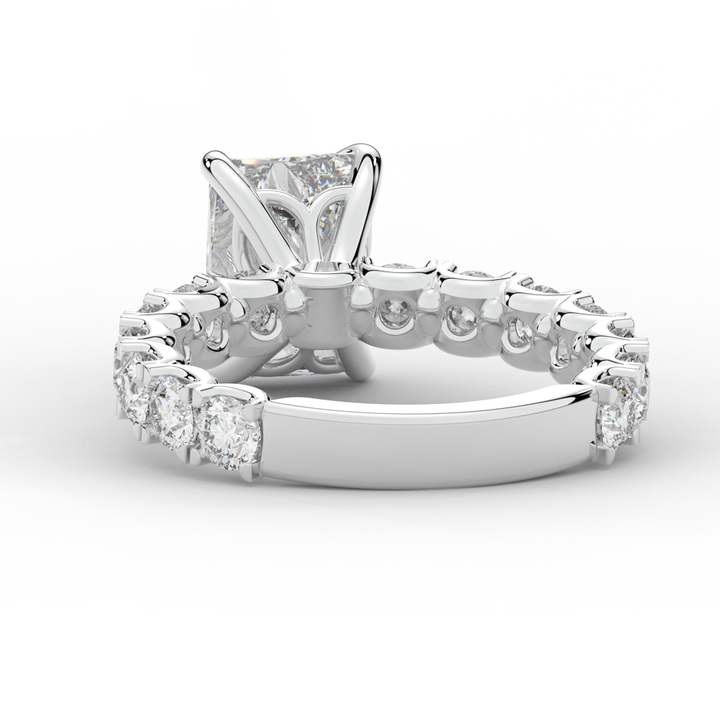 4.35CT.TW RADIANT LAB DIAMOND ENGAGEMENT RING - Nazarelle