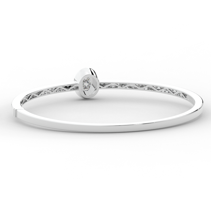 1.40CT.TW OVAL AND ROUND LAB DIAMOND BANGLE - Nazarelle
