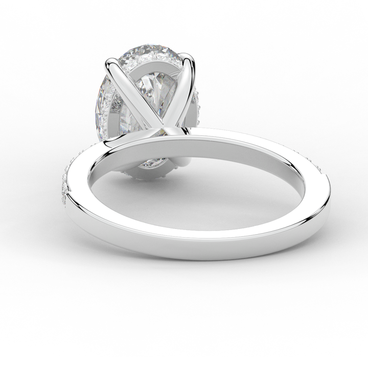 2.70CT.TW OVAL LAB DIAMOND SOLITAIRE ENGAGEMENT RING - Nazarelle