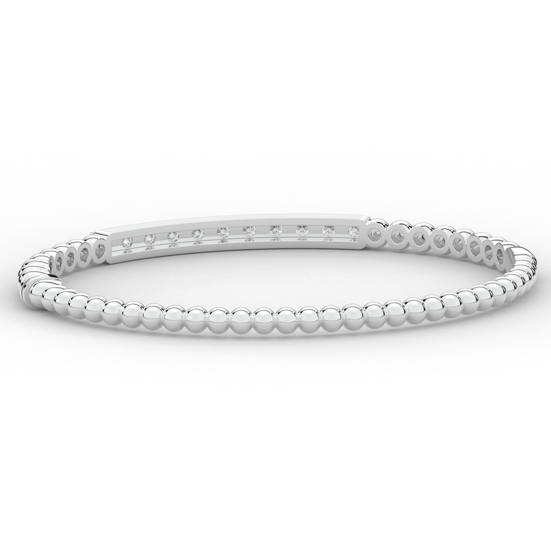 1.10CT.TW ROUND LAB DIAMOND BANGLE - Nazarelle