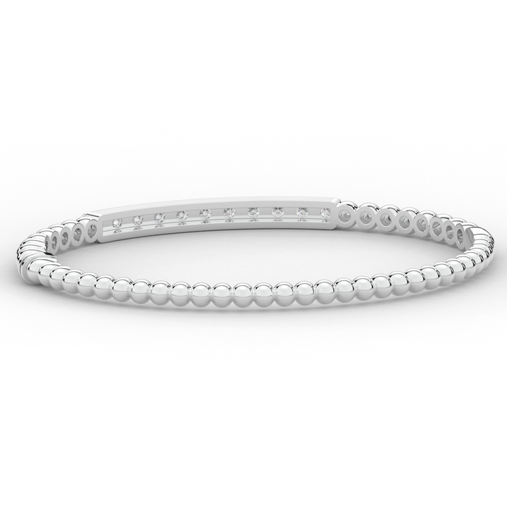 1.10CT.TW ROUND LAB DIAMOND BANGLE - Nazarelle