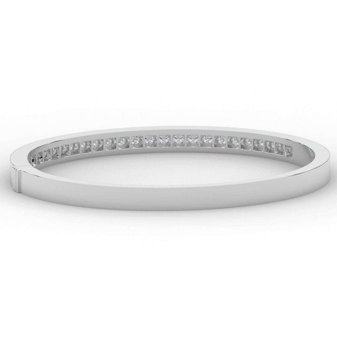1.25CT.TW ROUND LAB DIAMOND BANGLE - Nazarelle