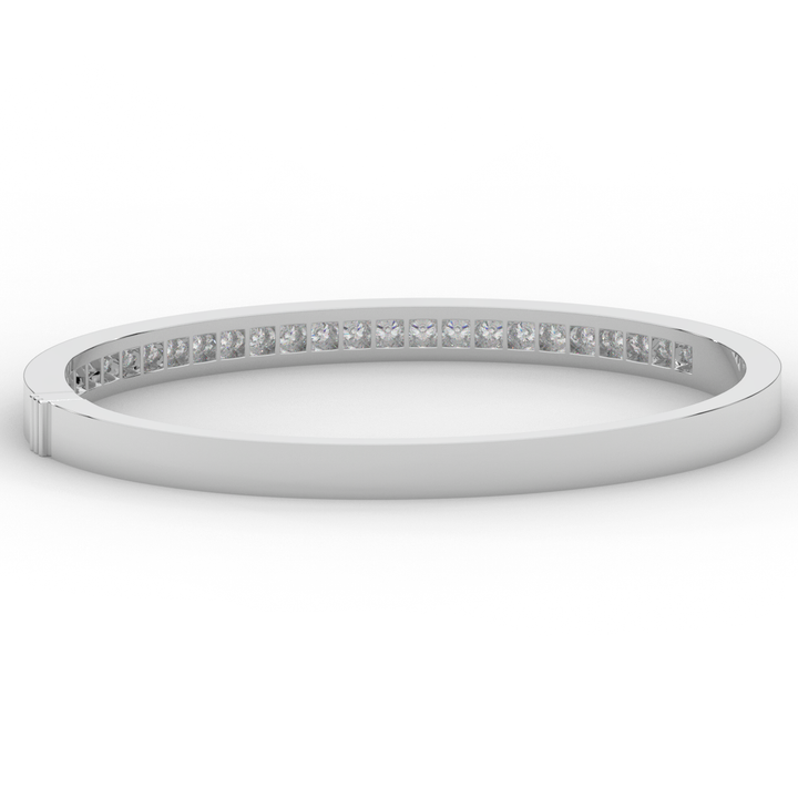 1.25CT.TW ROUND LAB DIAMOND BANGLE - Nazarelle