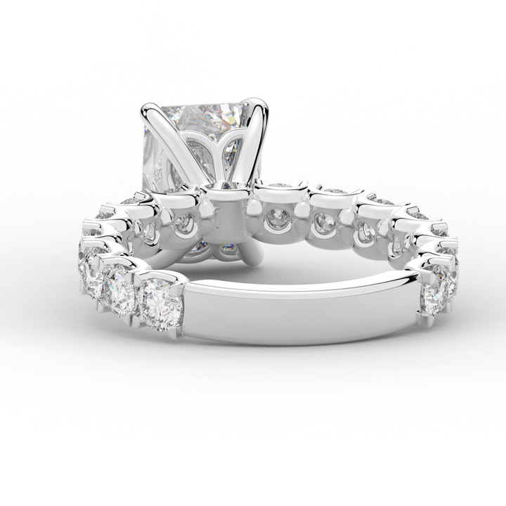 4.35CT.TW EMERALD CUT LAB DIAMOND ENGAGEMENT RING - Nazarelle