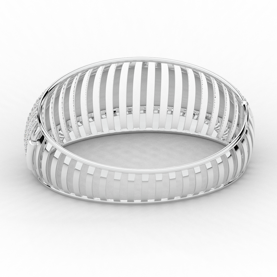 4.00CT.TW ROUND LAB DIAMOND BANGLE - Nazarelle