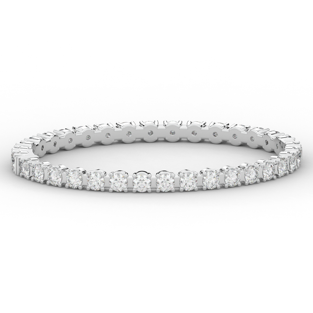 9.00CT.TW ROUND LAB DIAMOND ETERNITY BANGLE - Nazarelle