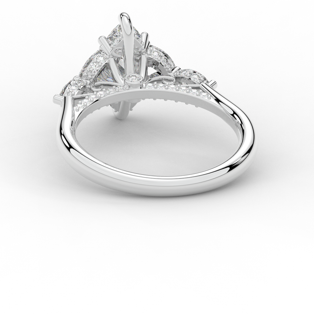 1.50CT.TW MARQUISE LAB DIAMOND ENGAGEMENT RING - Nazarelle