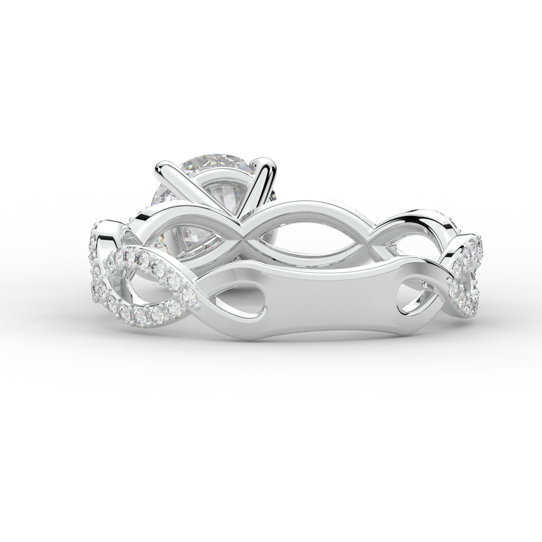 1.30CT.TW ROUND LAB DIAMOND ENGAGEMENT RING - Nazarelle