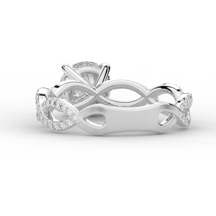 1.30CT.TW ROUND LAB DIAMOND ENGAGEMENT RING - Nazarelle