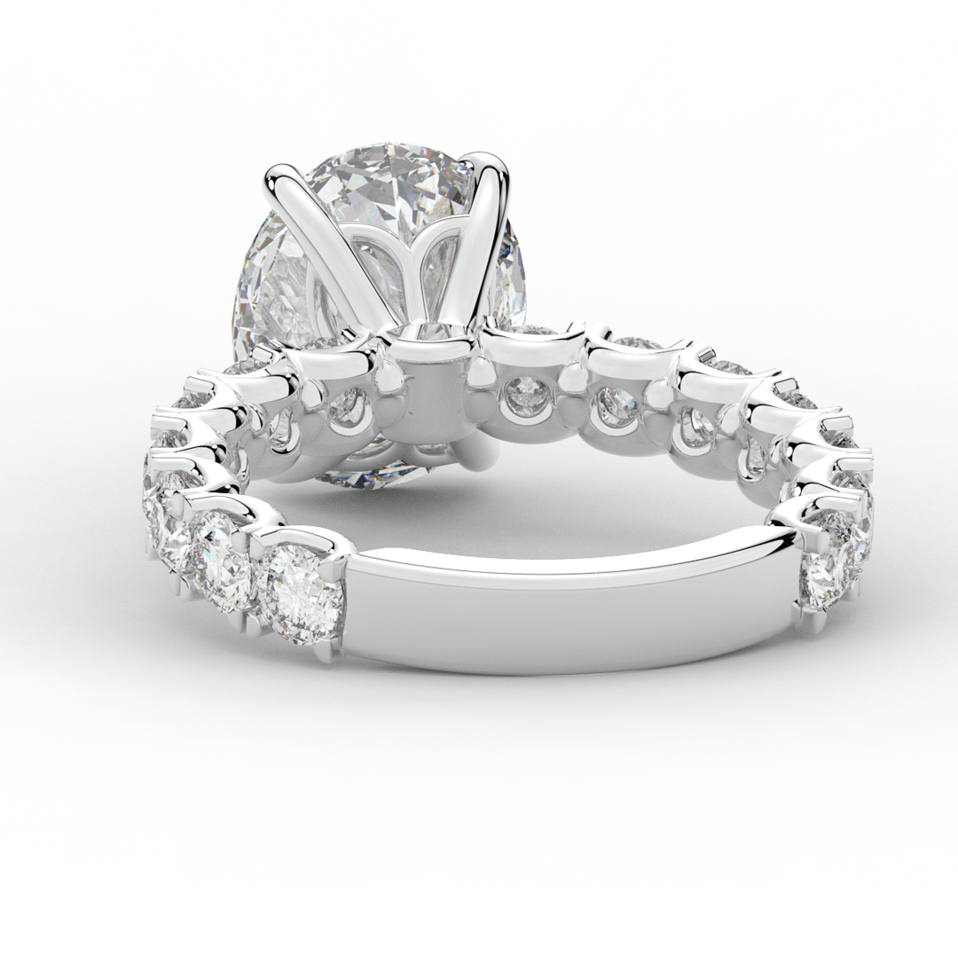 4.35CT.TW OVAL LAB DIAMOND ENGAGEMENT RING - Nazarelle