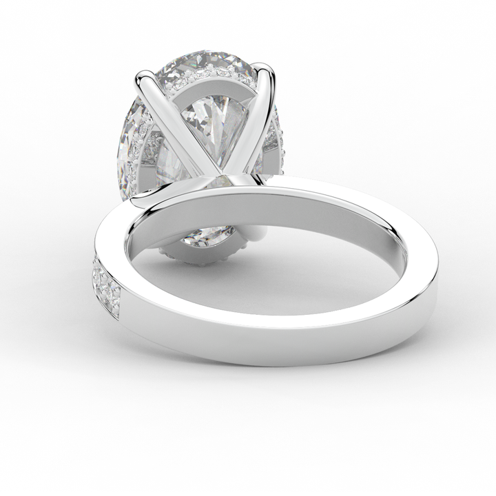 4.30CT.TW OVAL LAB DIAMOND BAND ENGAGEMENT RING - Nazarelle