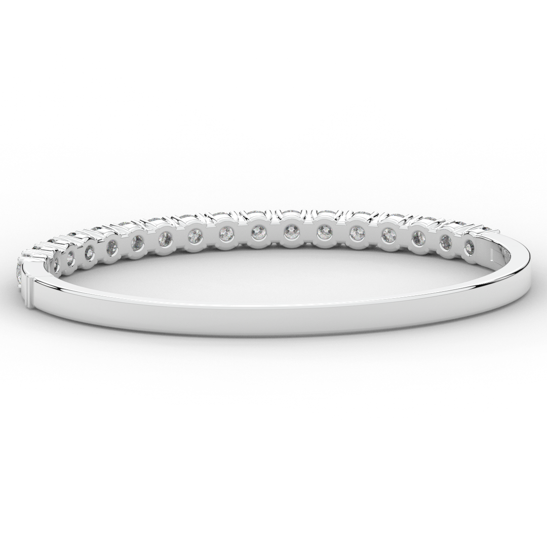 5.00CT.TW ROUND LAB DIAMOND BANGLE - Nazarelle