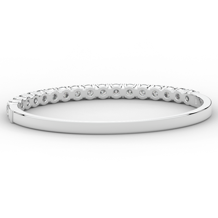 5.00CT.TW ROUND LAB DIAMOND BANGLE - Nazarelle