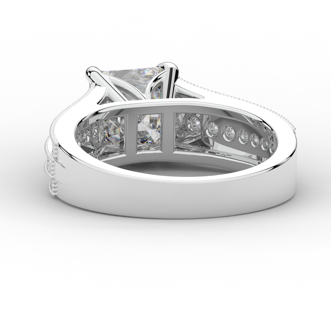 3.55CT.TW ASSCHER LAB DIAMOND ENGAGEMENT RING - Nazarelle