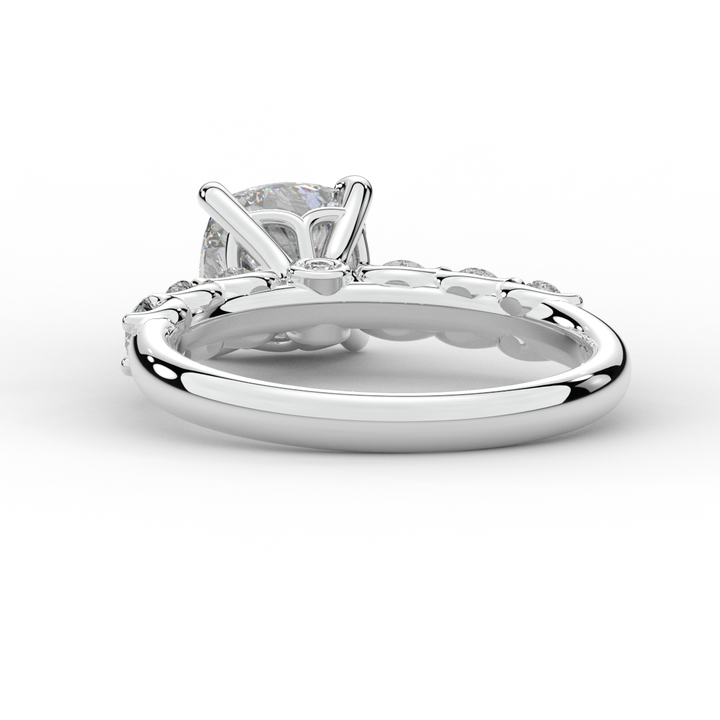 2.60CT.TW CUSHION LAB DIAMOND SOLITAIRE ENGAGEMENT RING - Nazarelle
