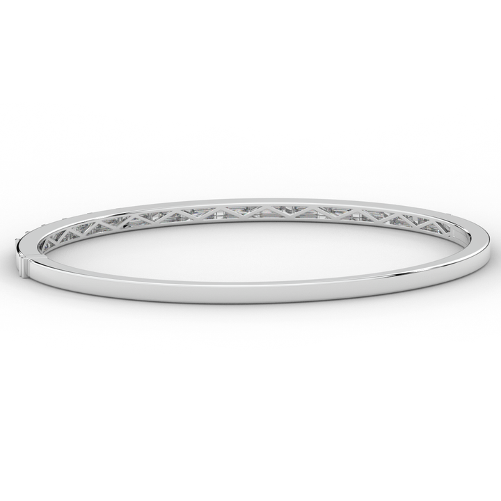 1.50CT.TW BAGUETTE LAB DIAMOND SHARED PRONG BANGLE - Nazarelle