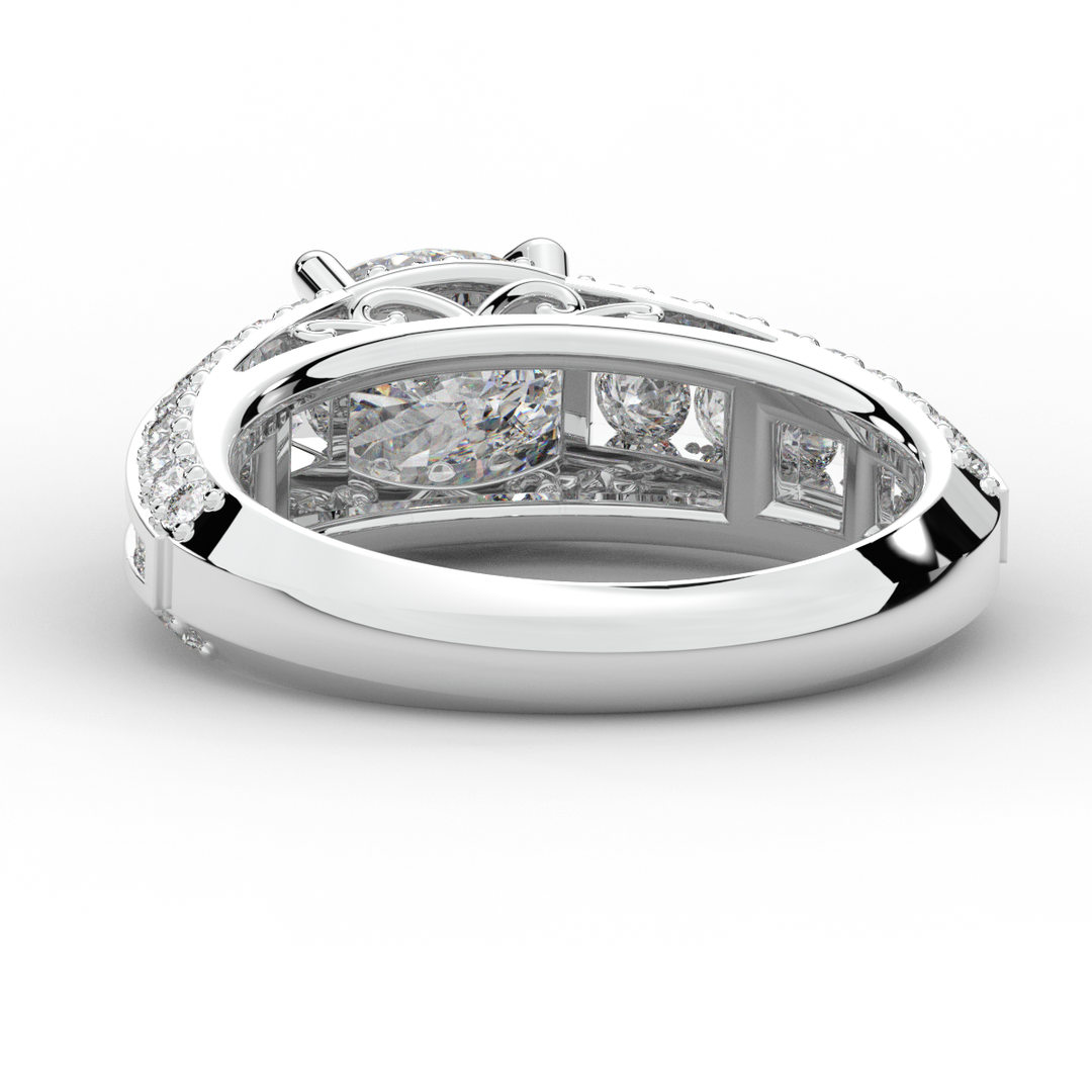 1.80CT.TW OVAL LAB DIAMOND SOLITAIRE ENGAGEMENT RING - Nazarelle