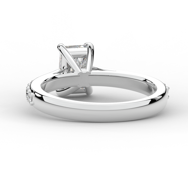 1.25CT.TW RADIANT LAB DIAMOND SOLITAIRE ENGAGEMENT RING - Nazarelle