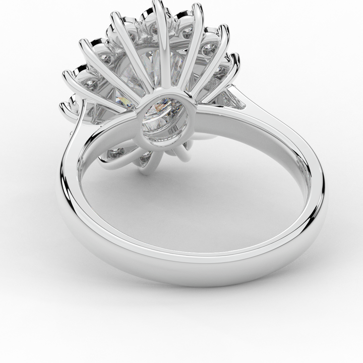 2.65CT.TW OVAL LAB DIAMOND HALO ENGAGEMENT RING - Nazarelle