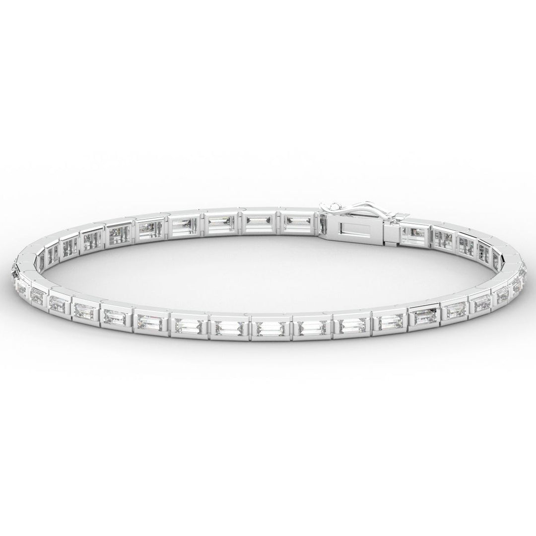 3.40CT.TW ROUND LAB DIAMOND TENNIS BRACELET - Nazarelle