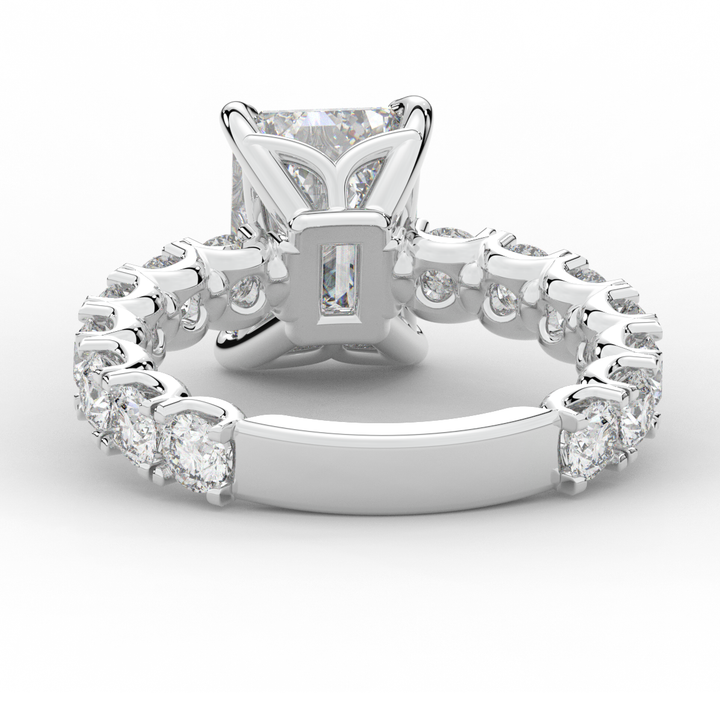 4.35CT.TW EMERALD CUT LAB DIAMOND ENGAGEMENT RING - Nazarelle