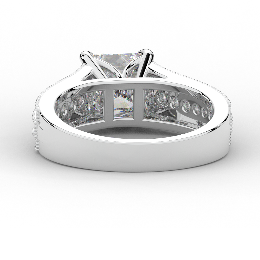 3.55CT.TW ASSCHER LAB DIAMOND ENGAGEMENT RING - Nazarelle