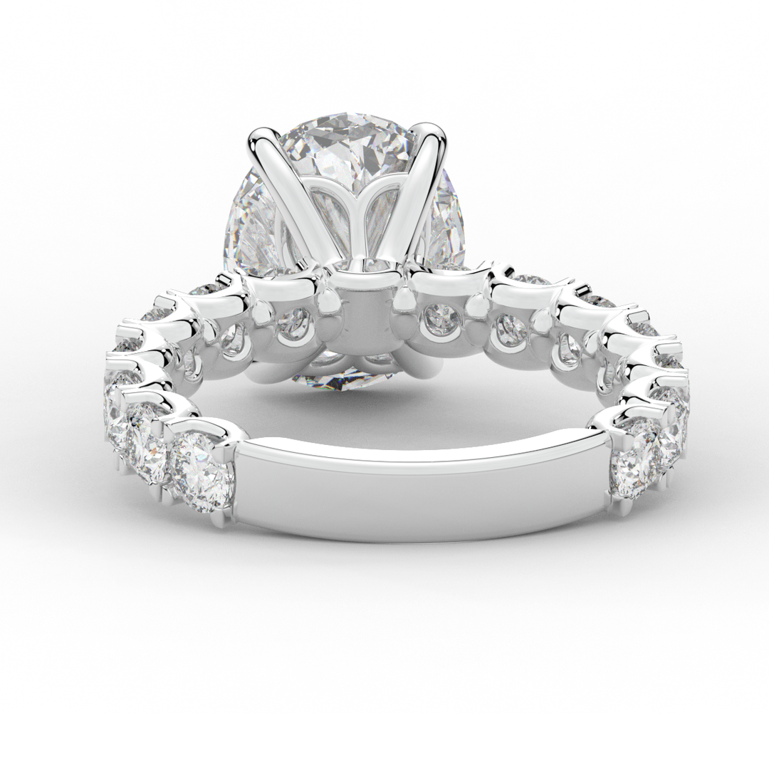 4.35CT.TW OVAL LAB DIAMOND ENGAGEMENT RING - Nazarelle