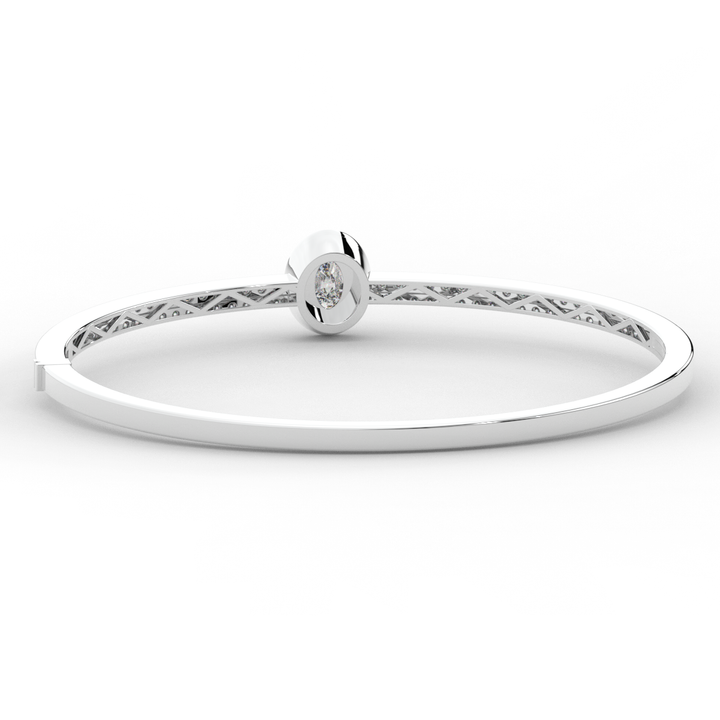 1.40CT.TW OVAL AND ROUND LAB DIAMOND BANGLE - Nazarelle