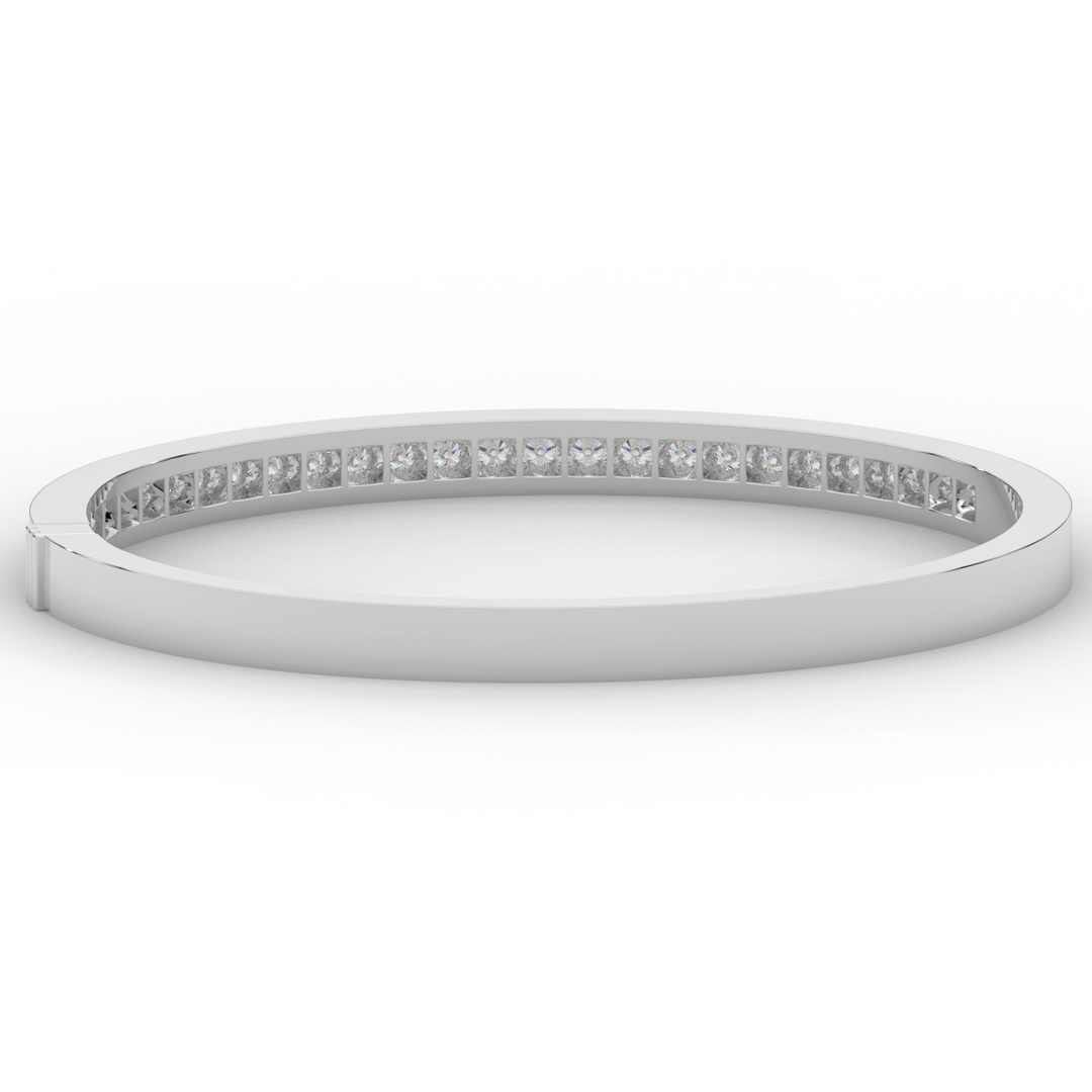 1.25CT.TW ROUND LAB DIAMOND BANGLE - Nazarelle