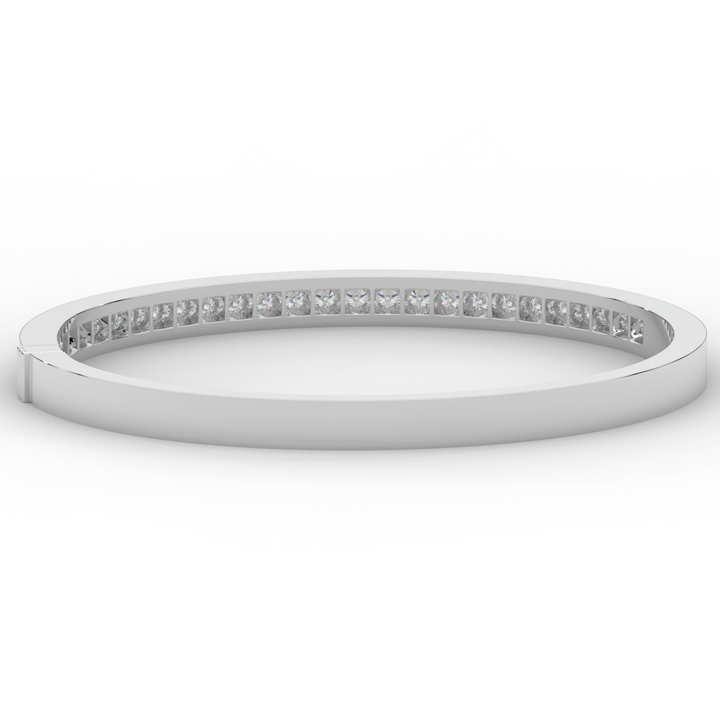 1.25CT.TW ROUND LAB DIAMOND BANGLE - Nazarelle