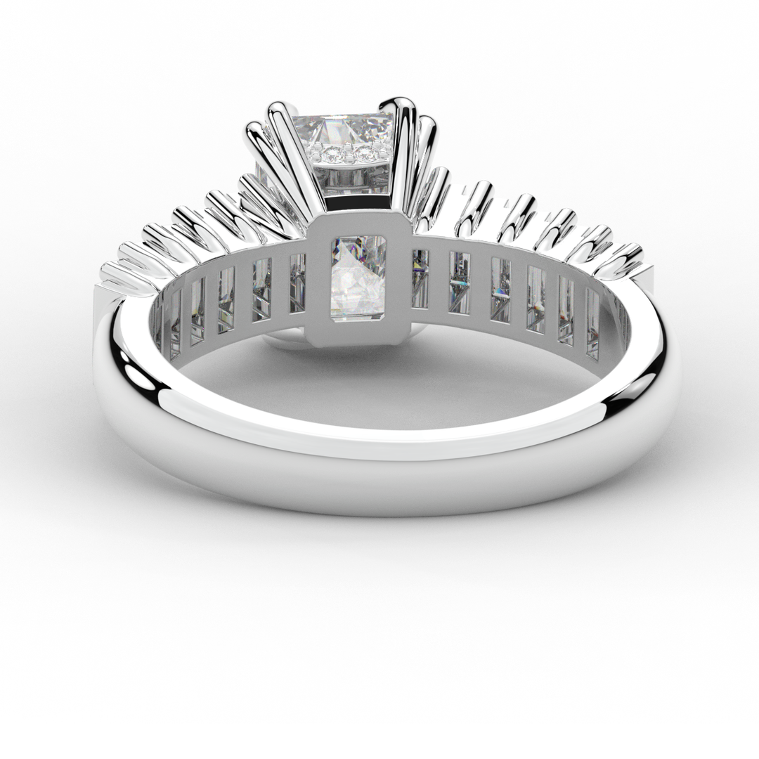 2.60CT.TW RADIANT LAB DIAMOND ENGAGEMENT RING - Nazarelle