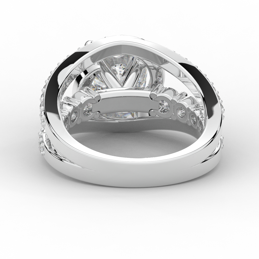 3.30CT.TW CUSHION LAB DIAMOND ENGAGEMENT RING - Nazarelle