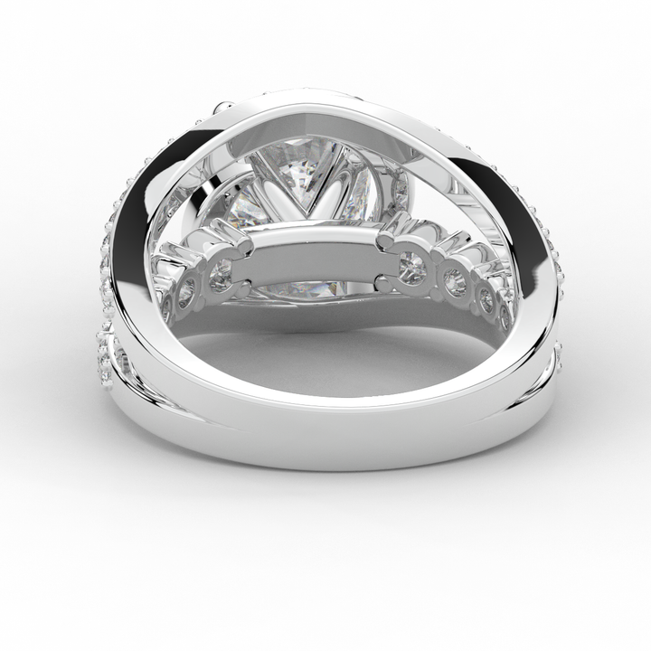 3.30CT.TW CUSHION LAB DIAMOND ENGAGEMENT RING - Nazarelle
