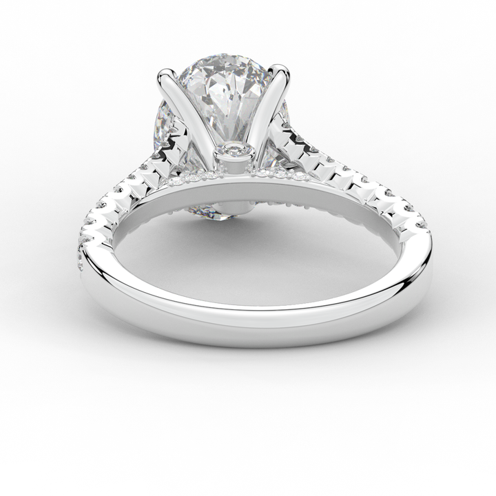 3.45CT.TW OVAL LAB DIAMOND ENGAGEMENT RING - Nazarelle