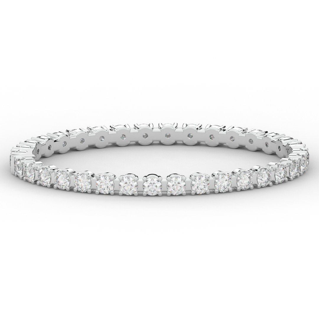 9.00CT.TW ROUND LAB DIAMOND ETERNITY BANGLE - Nazarelle