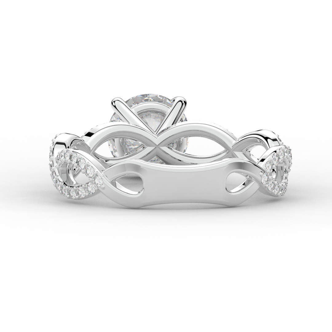 1.30CT.TW ROUND LAB DIAMOND ENGAGEMENT RING - Nazarelle