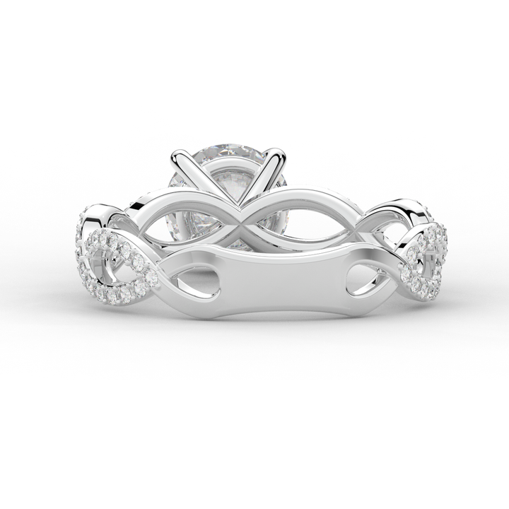 1.30CT.TW ROUND LAB DIAMOND ENGAGEMENT RING - Nazarelle